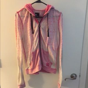 Faded Pink Zip Up Hoodie